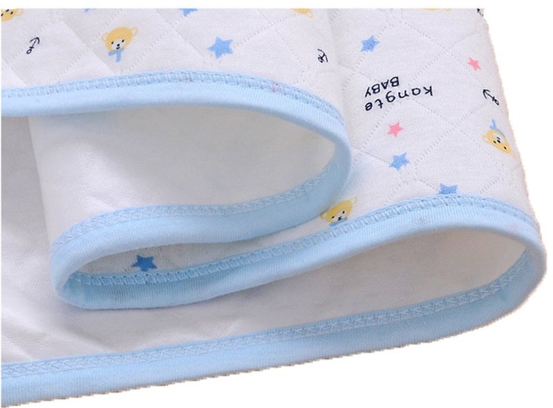 Monvecle 3pcs Pack Baby Infant Cotton Waterproof Changing Pads Washable Resuable Diapers Liners Mats (3 Colors Pack-28"x20") - Image 3